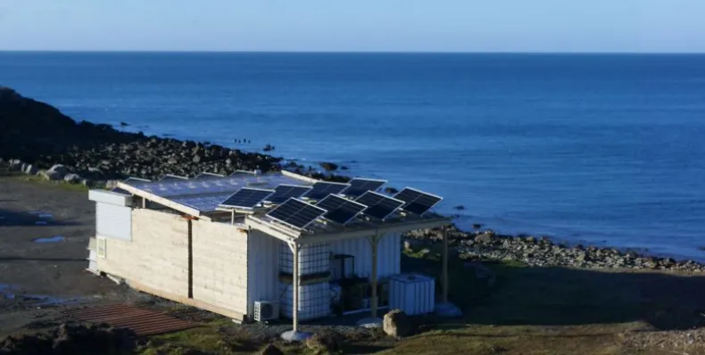 Penmon Seaweed Hatchery on the foreshore at Penmon Point in Anglesey, North Wales.
