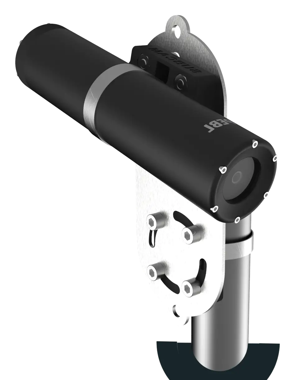 SubCam 3 underwater camera on its mounting bracket